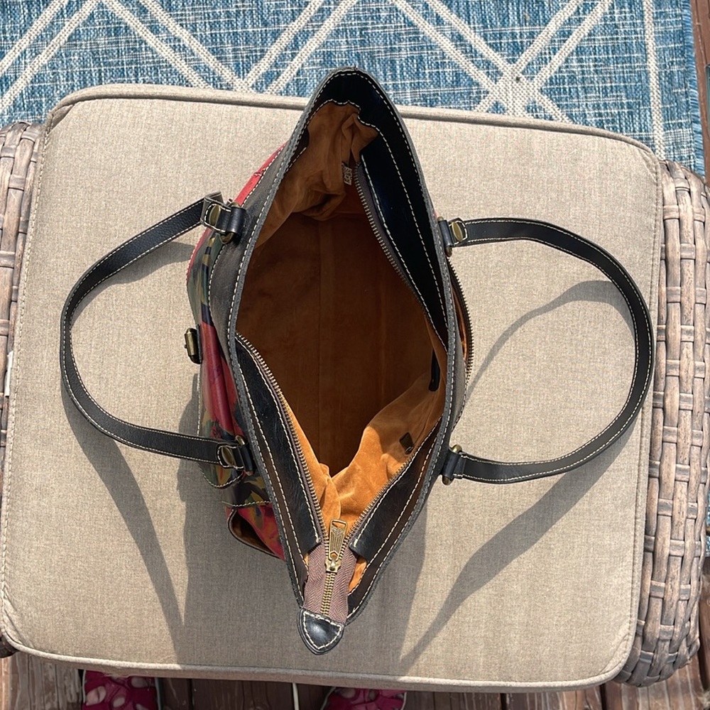 Patricia Nash floral leather handbag. High QUALTY. Clean used condition. Purse. - Picture 7 of 16